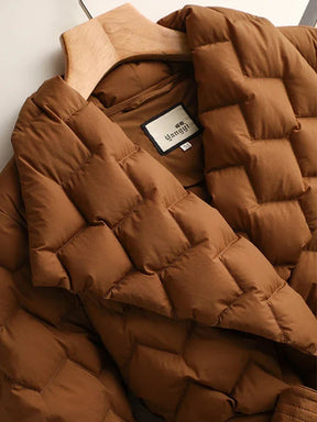 Stylish Women's Diamond Puffer Coat