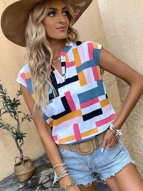 Chic Sleeveless V-Neck Blouse for Women