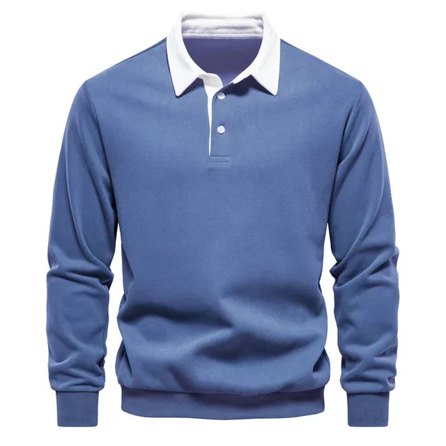 Fashionable Long Sleeve Polo Shirt