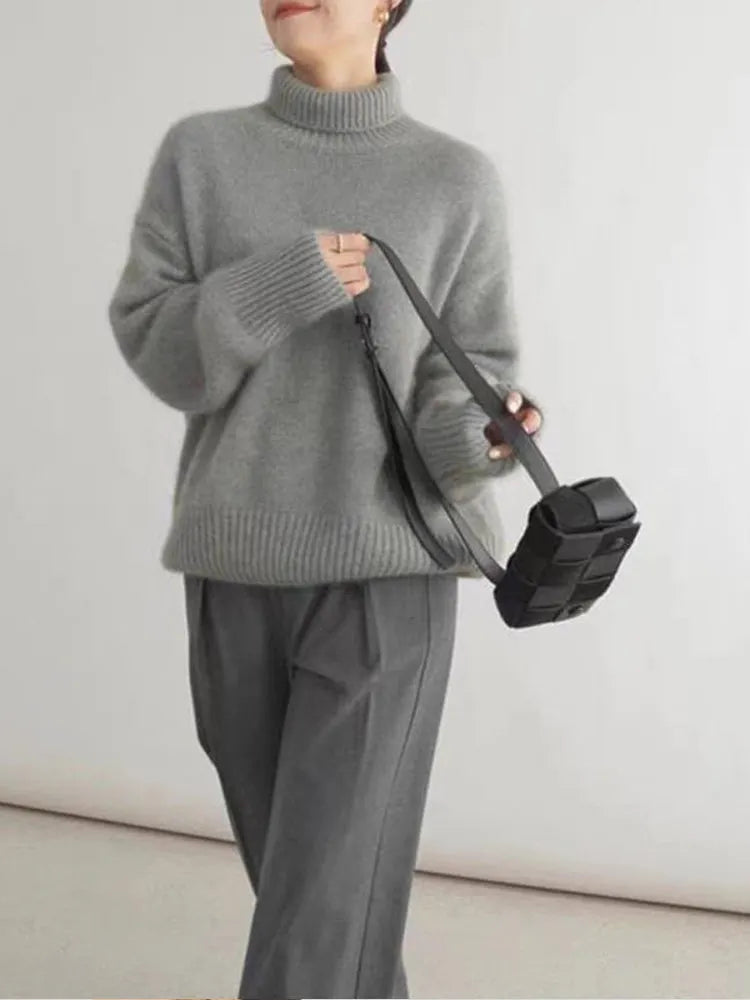 High-Collar Sweater for Women