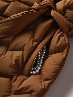 Stylish Women's Diamond Puffer Coat