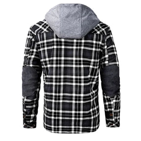 Men's Checkered Winter Hoodie Jacket