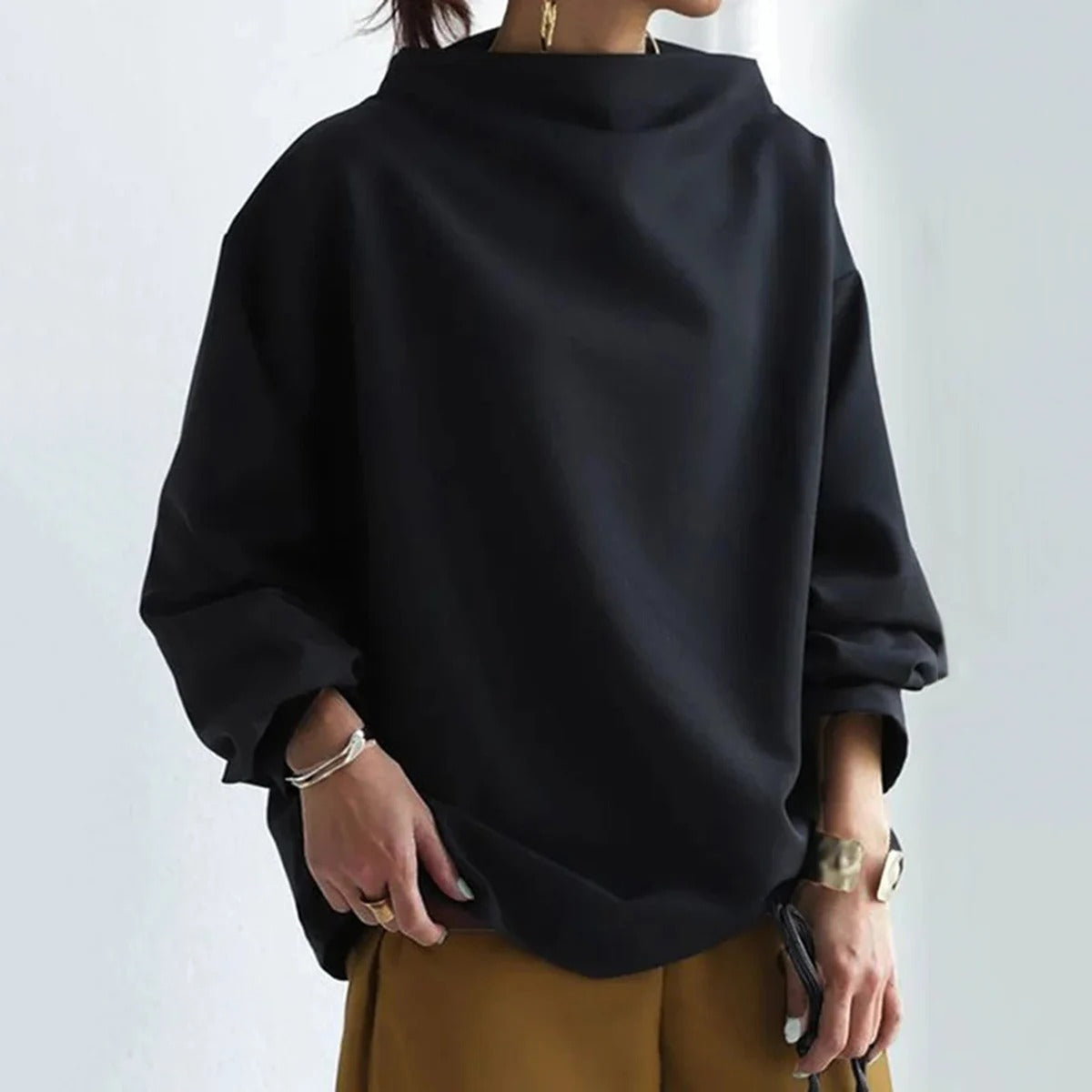 Elegant High-Neck Blouse for Women