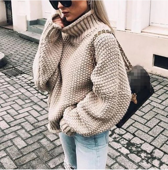 Women's Oversized Turtleneck Jumper