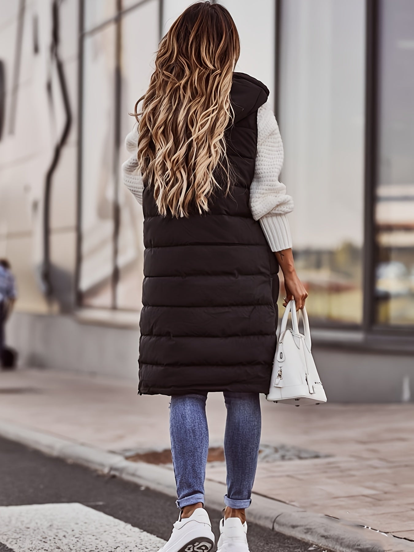 Sleeveless Long Coat for Women