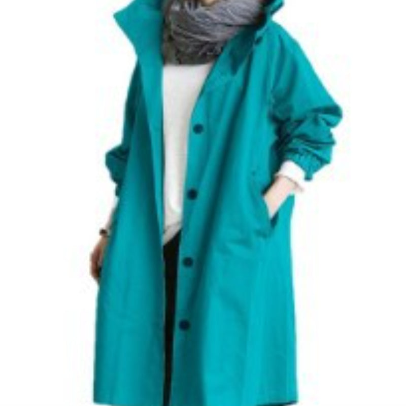 Women’s Lightweight Trench Coat with Hood