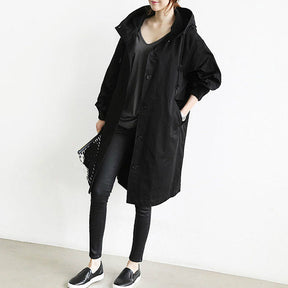 Women’s Lightweight Trench Coat with Hood