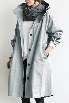 Women’s Lightweight Trench Coat with Hood