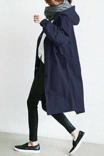 Women’s Lightweight Trench Coat with Hood