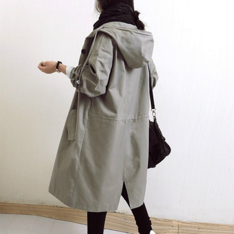 Women’s Lightweight Trench Coat with Hood