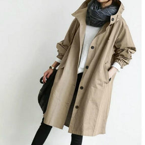 Women’s Lightweight Trench Coat with Hood