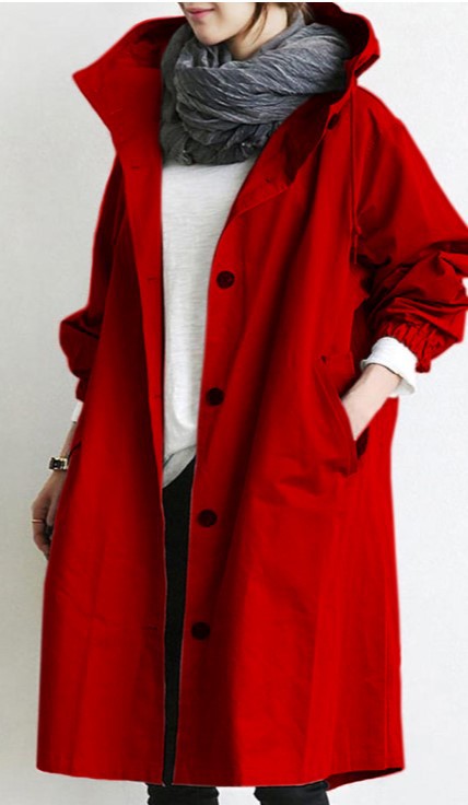 Women’s Lightweight Trench Coat with Hood