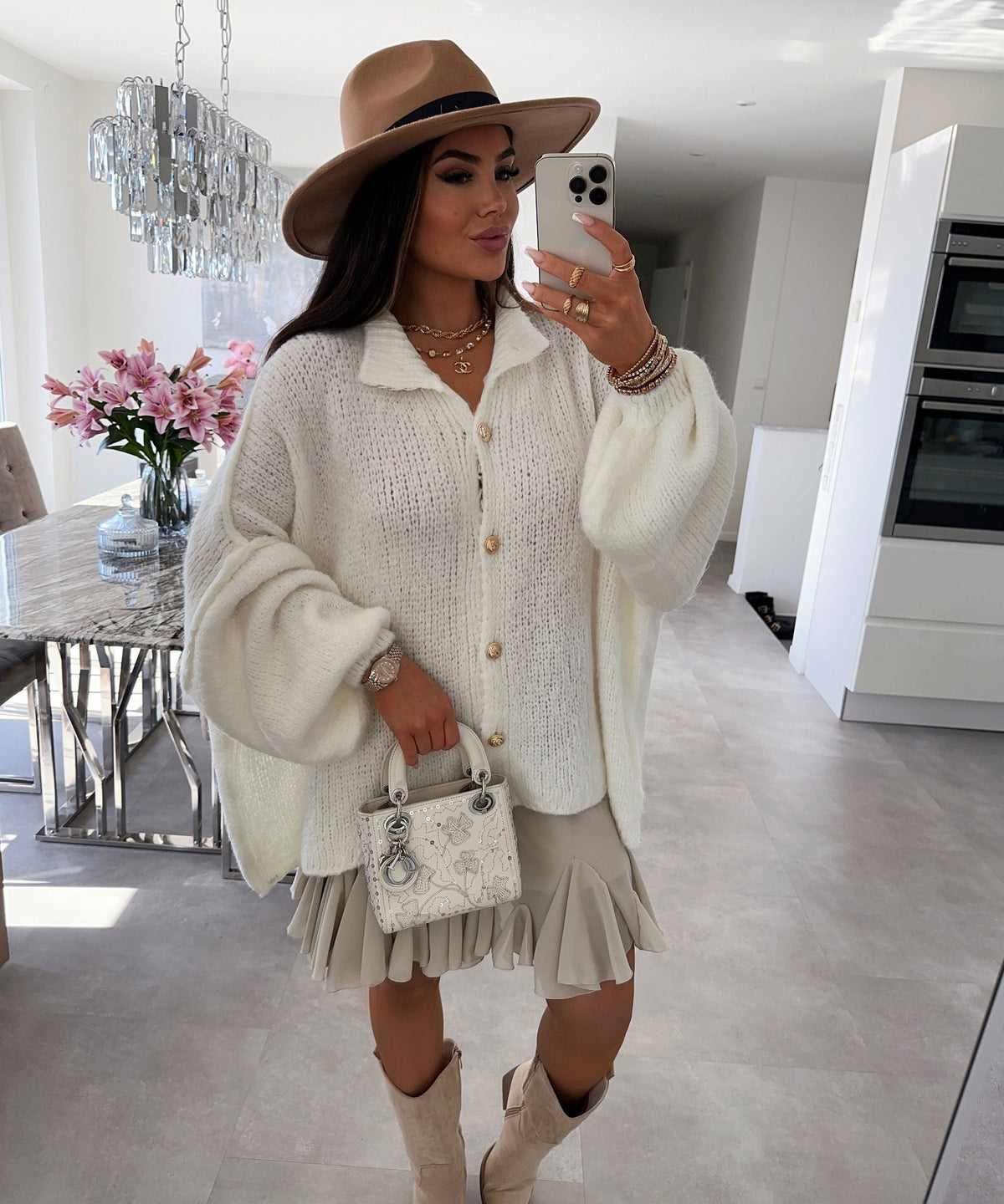 Extra Large White Cardigan for Women