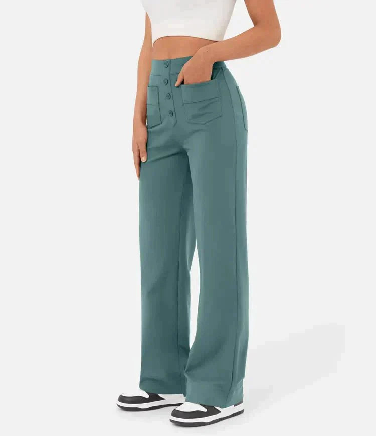 Chic and Cozy High-Waisted Leisure Trousers