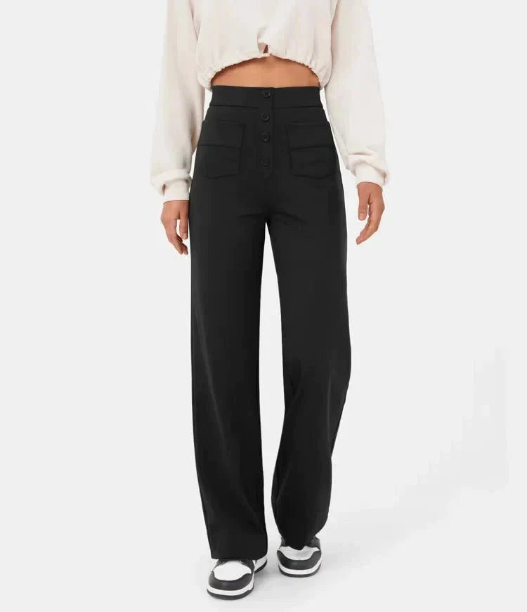 Chic and Cozy High-Waisted Leisure Trousers