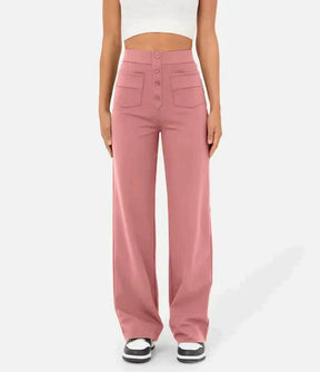 Chic and Cozy High-Waisted Leisure Trousers