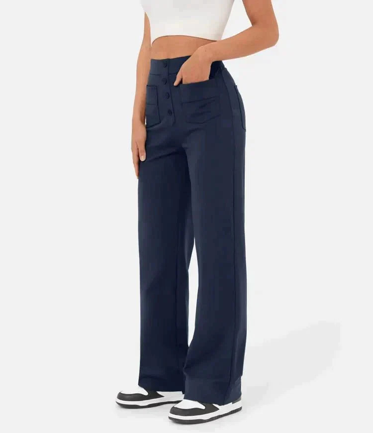 Chic and Cozy High-Waisted Leisure Trousers