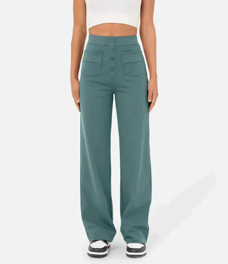 Chic and Cozy High-Waisted Leisure Trousers