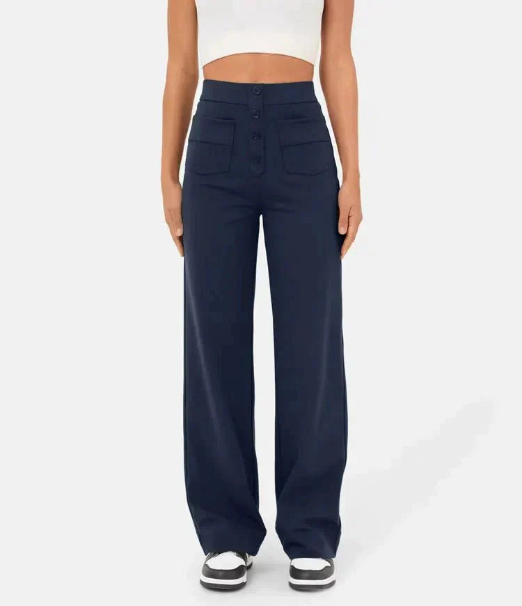 Chic and Cozy High-Waisted Leisure Trousers