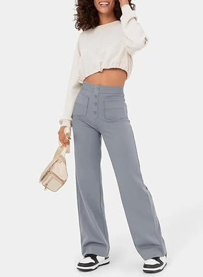 Chic and Cozy High-Waisted Leisure Trousers