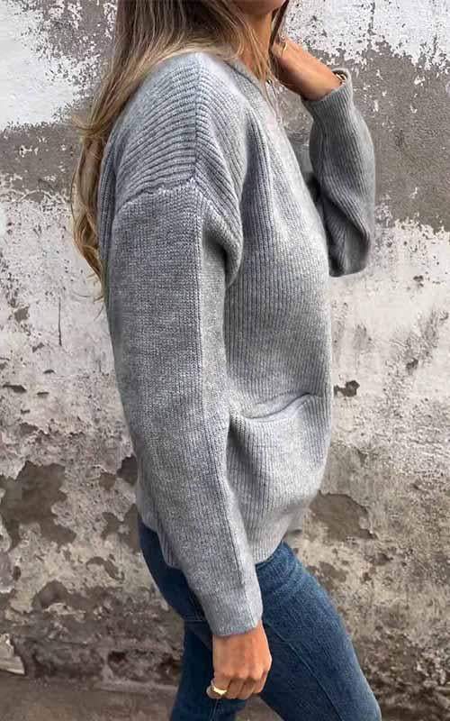 Zippered Knit Cardigan