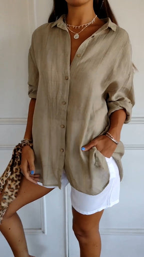 Chic Pleated Elegant Shirt