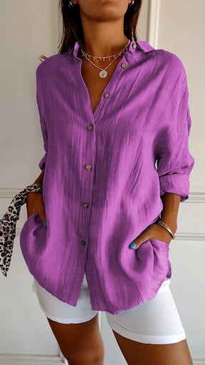 Chic Pleated Elegant Shirt