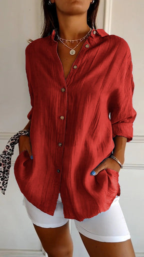 Chic Pleated Elegant Shirt