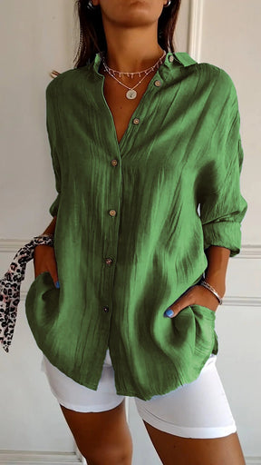 Chic Pleated Elegant Shirt