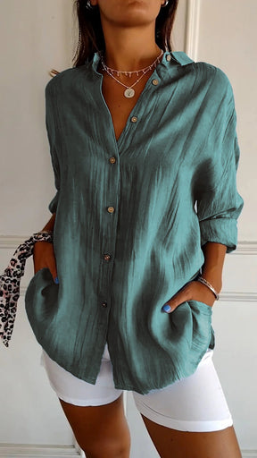 Chic Pleated Elegant Shirt