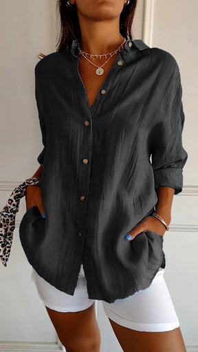 Chic Pleated Elegant Shirt