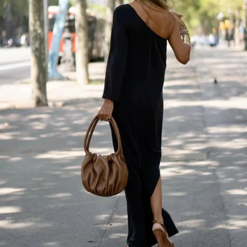 Effortless and Elegant One-Shoulder Dress