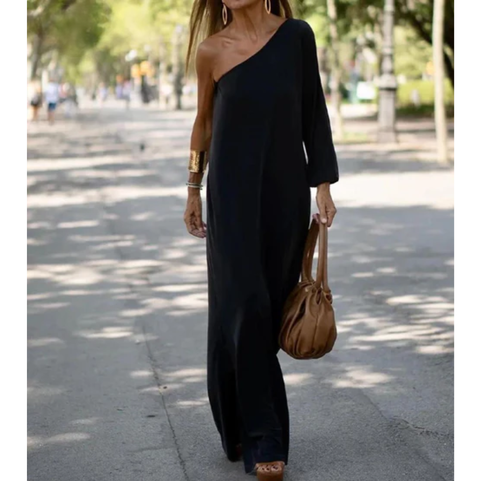 Effortless and Elegant One-Shoulder Dress