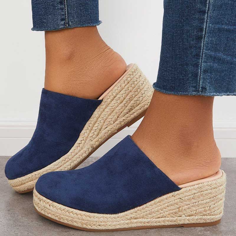 Women's Comfy Slip-On Wedge Clogs