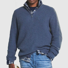 Soft and Stylish Men's Zip Collar Sweater