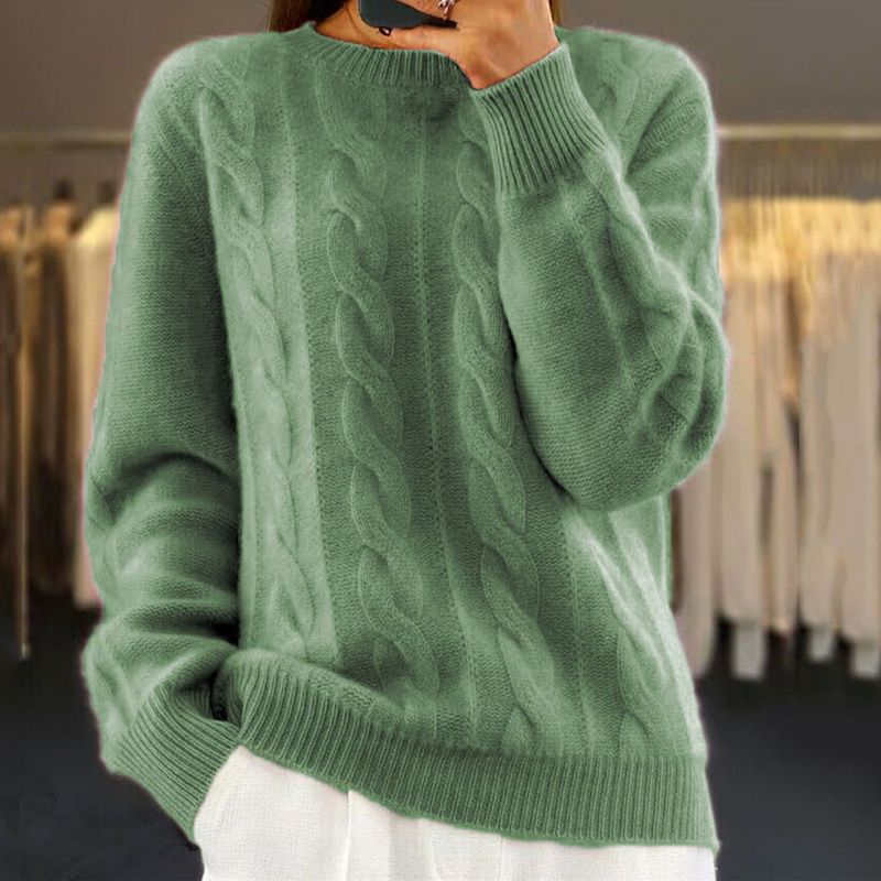 Long Sleeve Soft Knit Sweater for Women