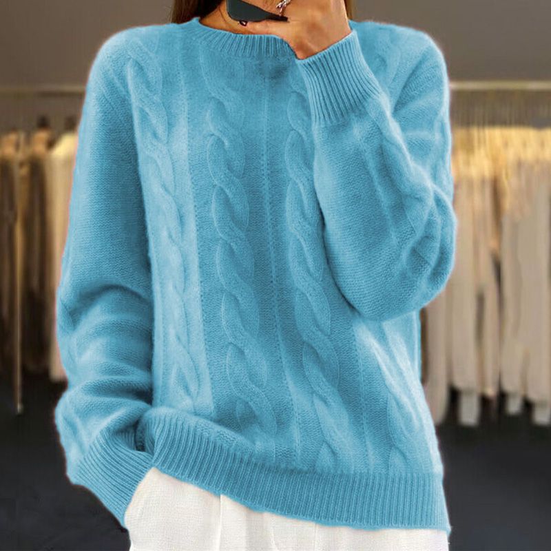 Long Sleeve Soft Knit Sweater for Women