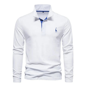 Men's Long Sleeve Stretch Polo Shirt